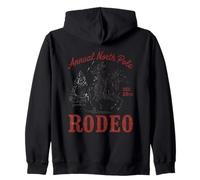Rodeo Anual del Polo Norte 25 de diciembre Cowboy Santa Sudadera con Capucha
