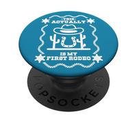Rodeo Bull Rider Este es Realmente mi Primer Rodeo Cowboys PopSockets PopGrip Adhesivo