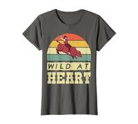 Rodeo Cowboy Wild Heart Western Country Wild West Camiseta, Mujer, Asfalto, S