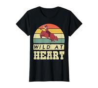 Rodeo Cowboy Wild Heart Western Country Wild West Camiseta, Mujer, Negro, S