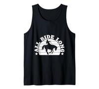 Rodeo Horse Riding All Ride Long Cowboy Camiseta sin Mangas