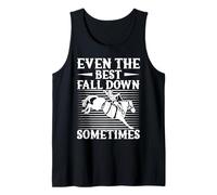 Rodeo Horse Riding Even The Best Fall Down Cowboy Camiseta sin Mangas