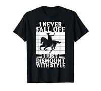 Rodeo Horse Riding I Never Fall Off Cowboy Camiseta