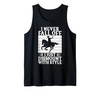 Rodeo Horse Riding I Never Fall Off Cowboy Camiseta sin Mangas