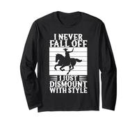 Rodeo Horse Riding I Never Fall Off Cowboy Manga Larga