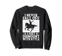 Rodeo Horse Riding I Never Fall Off Cowboy Sudadera