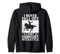 Rodeo Horse Riding I Never Fall Off Cowboy Sudadera con Capucha