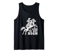 Rodeo Horse Riding Like To Get High Cowboy Camiseta sin Mangas