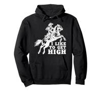 Rodeo Horse Riding Like To Get High Cowboy Sudadera con Capucha