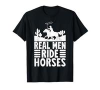 Rodeo Horse Riding Real Men Ride Horses Cowboy Camiseta