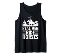 Rodeo Horse Riding Real Men Ride Horses Cowboy Camiseta sin Mangas