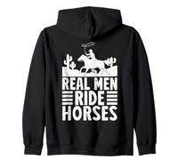 Rodeo Horse Riding Real Men Ride Horses Cowboy Sudadera con Capucha