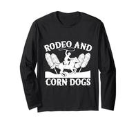 Rodeo Horse Riding Rodeo & Corn Dogs Cowboy Manga Larga