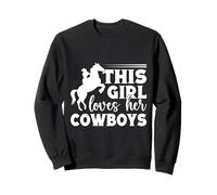 Rodeo Horse Riding This Girl Loves Her Cowboys Cowboy Sudadera