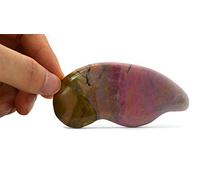 RODEREK Gua Sha Raspador Herramienta de Masaje, Rodocrosita Natural Jade Guasha Tabla para SPA, Gua Sha Acupresión, Herramienta Facial para Cuerpo|Dolor muscular y Relajación (Forma de Ala)