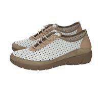 Rodevil 298 Zapatillas Perforada con Cordones y Suela Flexible, Transpirables y cómodas para Diario Mujer Zapatos CORDÓN Blanco 39
