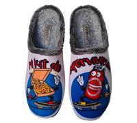 Rodevil Zapatillas casa para hombre divertidas frases originales kit pizza cerve - Hechas en España (46)