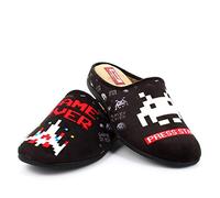Rodevil Zapatillas inspiradas en Space Invaders cómodas andar por casa - Gamer retro (numeric_47)