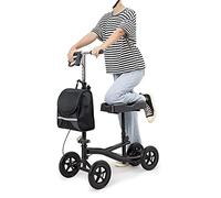 Rodilla orientable con frenos, manija plegable de altura ajustable y bolsa frontal fácilmente extraíble para desplazarse por su casa, trabajo, supermercado