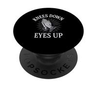 Rodillas Abajo Ojos Arriba Orando Manos Oración PopSockets PopGrip Adhesivo