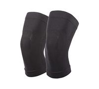 Rodillera 1 par Rodillera elástica transpirable y ligera para mantener el calor mientras duermes, trabajas, haces deporte, corres o te entrenas, Unisex (XL, negro)