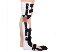 Rodillera con bisagras, rodilla, tobillo, pie, ortesis, soporte de fijación, ortesis for miembros inferiores, botas for caminar con soporte fijo de pierna completa(Right,L/Large)