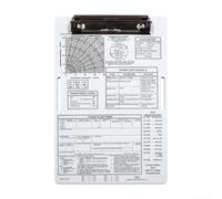 Rodillera de aviación de aluminio con clip de metal y banda elástica para organizar documentos de vuelo y escribir datos de vuelo de forma segura (VFR)