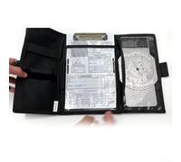 Rodillera de aviación de aluminio con clip de metal y banda elástica para organizar documentos de vuelo y escribir datos de vuelo de forma segura (IFR)