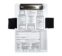 Rodillera de aviación de aluminio para pilotos, portapapeles de vuelo IFR/VFR con correa elástica, 9.5 x 6.5 pulgadas, clip de metal para gráficos y formularios, P ligero (IFR)