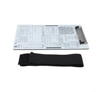 Rodillera de aviación para pilotos hecha de aluminio con clip de metal largo y banda elástica para sostener planes de vuelo, gráficos e informes de forma segura durante el vuelo (VFR+A)