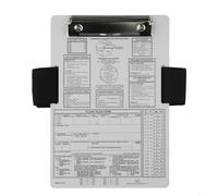 Rodillera de aviación para pilotos hecha de aluminio con clip de metal largo y banda elástica para sujetar planes de vuelo, gráficos e informes de forma segura durante el vuelo (IFR+A)