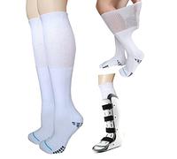 Rodillera de repuesto para botas ortopédicas de caminar, calcetines de tubo médico para caminar debajo de la leva y botas de fractura, calcetines de fundición de aire, 2 pares