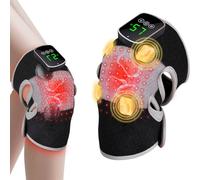Rodillera de terapia de luz roja 3 en 1 con 4 lugares de masaje de vibración, masajeador de rodilla con calefacción recargable de 5000 mAh, luminoterapia infrarroja 660 nm y 850 nm, dispositivo