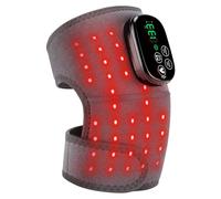 Rodillera de terapia de luz roja para alivio del dolor, 660 nm y 850 nm, controlador inalámbrico recargable, almohadilla térmica de luz infrarroja cercana para alivio del dolor de rodilla/codo/hombro