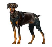 Rodillera genérica para perros, arnés envolvente ajustable cálido para rodilla, férula para lesiones de cadera y pata trasera para perro, para recuperación, cuidado de heridas, prevención del lamiento