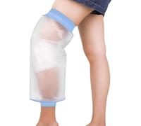Rodillera impermeable para ducha, protector de rodilla postoperatorio para adultos, funda elástica reutilizable.