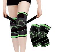Rodillera Menisco Ligamento, 2 Pieza Rodilleras Deportivas para Hombres y Mujeres Compresión Antideslizante Rodillera Rotuliana para Aliviar Dolor, Artritis, Crossfit, Correr( L)