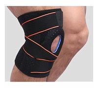 Rodillera, Morbuy Open-Patella Stabiliser Antideslizante Almohadillas Rodilla Ajustables Correa Presión Protector Hacer Deporte Aliviar Dolor Articular Rótula Recuperación Lesiones (Naranja negro)