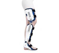 Rodillera Ortopédica Articulada Ajustable Inmovilizador de Pierna Completa Soporte para Fractura Tibial Ligamento Cruzado y Menisco Transpirable Unisex Derecha(Izquierda,L)