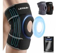Rodillera para hombre/mujer con almohadillas de gel de rótula y estabilizadores laterales, rodilleras ajustables para artritis, desgarro de menisco, A olor de rodilla, vendaje de compresión para