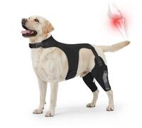 Rodillera para perro para pierna trasera del ligamento cruzado anterior, ajustable con estabilizadores de metal, fuerte soporte articular para reducir el dolor de artritis, lesiones de ligamentos