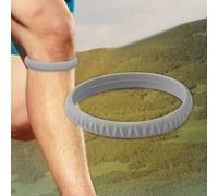 Rodillera para rótula, 7,5 cm, estabilizador de rodilla, de silicona, para entrenamiento, baloncesto, correr, color gris