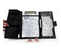 Rodillera piloto con marco de aluminio, clip de metal largo y correa elástica para guardar datos de vuelo, gráficos y códigos de transpondedor para uso en vuelo (VFR)