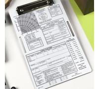 Rodillera profesional para piloto con clip para documentos, esencial para mantener las tablas y formularios importantes seguros durante el vuelo (VFR)
