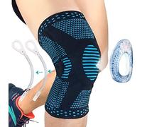 Rodillera Profesional,Rodillera De Compresión Para Hombres Y Mujeres,Con Almohadillas De Gel De Rótula Y Estabilizadores Laterales,Rodilleras De Grado Médico Para Correr,Desgarro De Menisco (XL,Blue)
