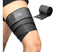 Rodillera Vendaje de Rodilla 1 Pieza Alta Elasticidad Compresión del muslo Wrap Piezaa deporte Gimnasio Corriente Sentarse en cuclillas Entrenamiento Envolvente Piezaa Pantorrillas Negro/180cm