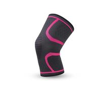 Rodilleras 2 pares de rodilleras deportivas tejidas silicona for baloncesto al aire libre cubierta protectora for piernas correr Fitness sentadillas equipo protector rodilla para correr(Rose red,XXL)