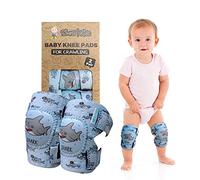 Rodilleras Bebé Gateo (2 Pares) I Bebe Gatear Verano Antideslizantes para Niña Chico Niño (US_Shark)