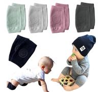 Rodilleras Bebe Gateo, Pack De 5 Rodilleras con Silicona Antideslizantes de Algodón para Gatear, para Niño o Niña. Rodilleras para Gateo de Bebé Recién Nacido.