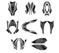 Rodilleras De Gel 3D para Motocicleta para BMW S1000R S 1000 R 2021-2024, Sistema Protección Tanque, Kit Completo Pegatinas Carenado, Color Negro